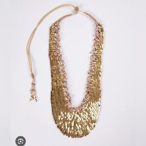 ISO Deepa Gurnani long Addison necklace in gold